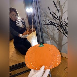 ✨🌟✨Charlotte Olympia Cinderella 🎃Pumpkin 🎃 Chainstrap Crossbody Pouch✨🌟✨